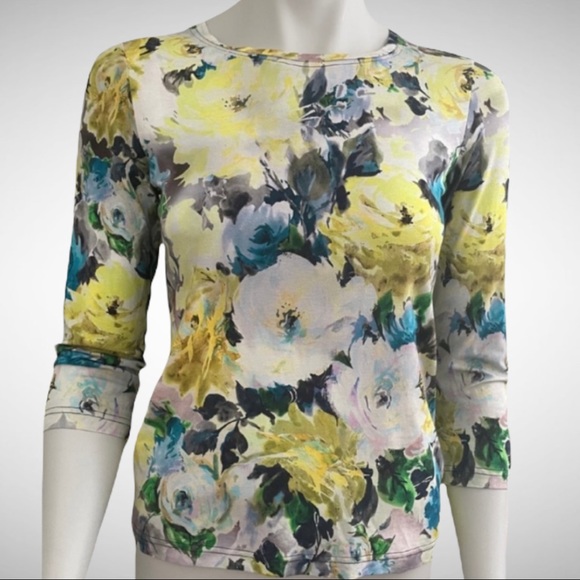 Apanage Floral Viscose-blend T-Shirt 4 - Picture 3 of 16